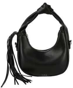 Erin Annie Tassel Shoulder Bag Hobo EHU001 BLACK